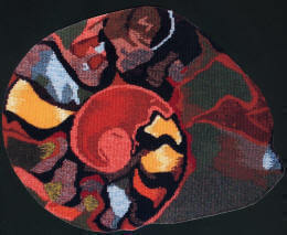 Nautilus shell cutaway tapestry image